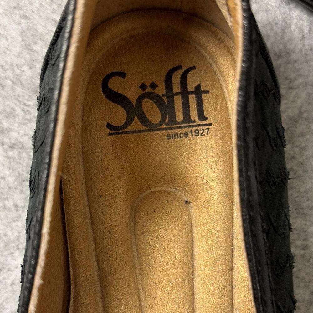 Sofft Women's Black Textured Leather Slip-On Ballet Flats Round Toe Size 7M - Picture 4 of 8